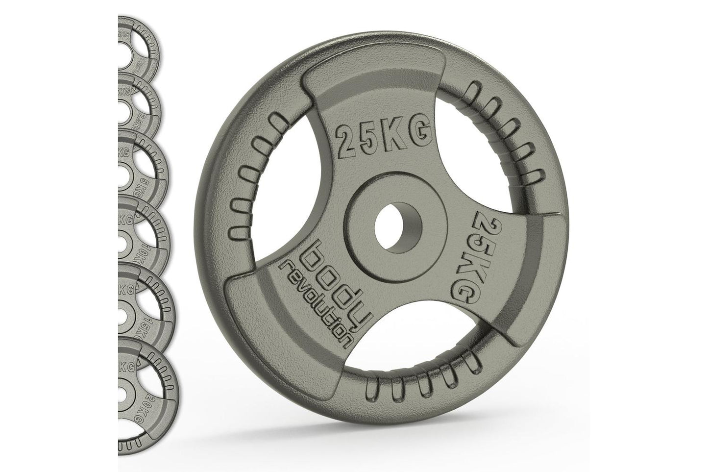 Olympic Tri Grip Cast Iron Weight Plates Pairs Sets 2 X 1.25kg