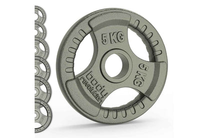 Olympic Tri Grip Cast Iron Weight Plates Pairs Sets 2 X 2.5kg