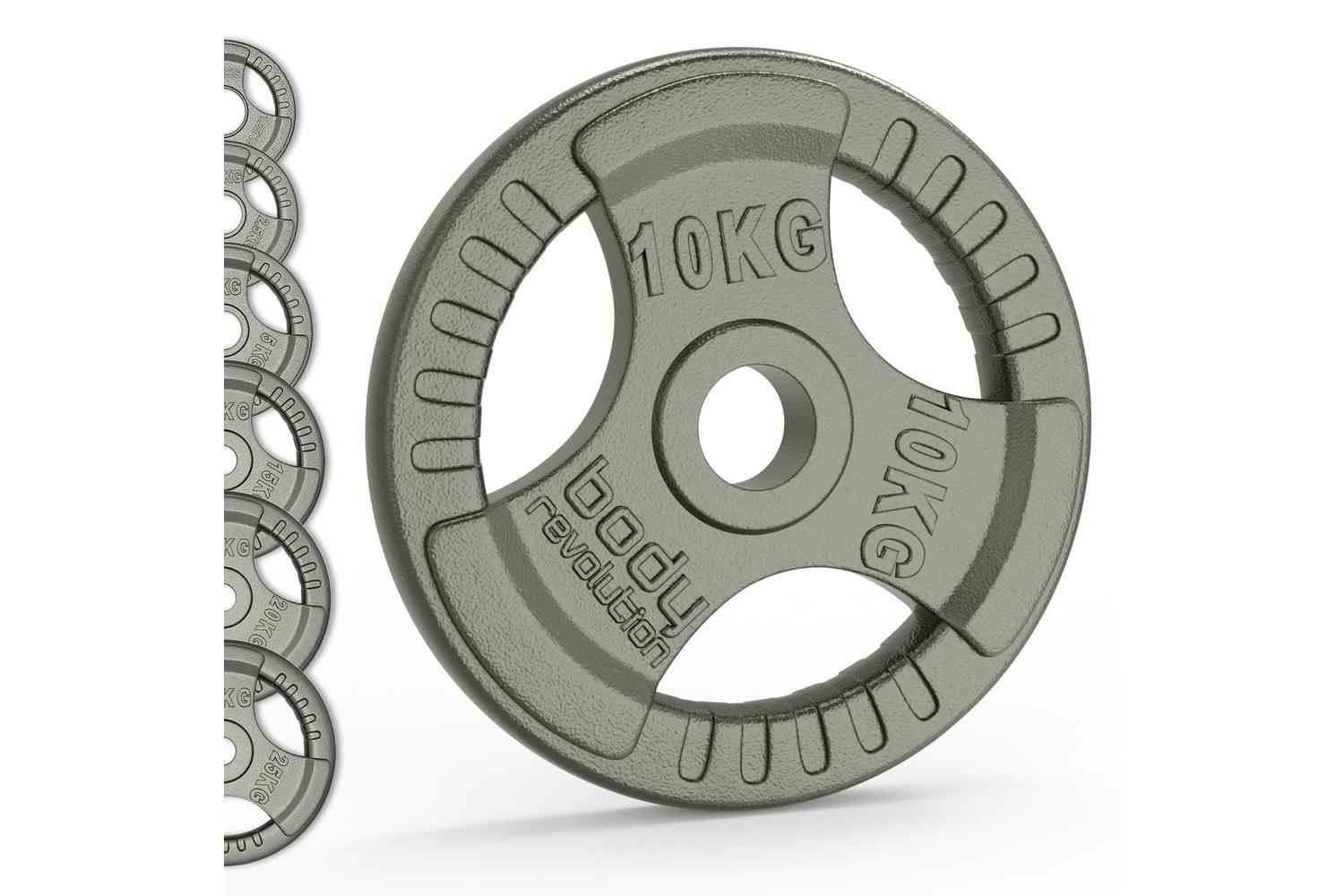 Olympic Tri Grip Cast Iron Weight Plates Pairs Sets 2 X 2.5kg