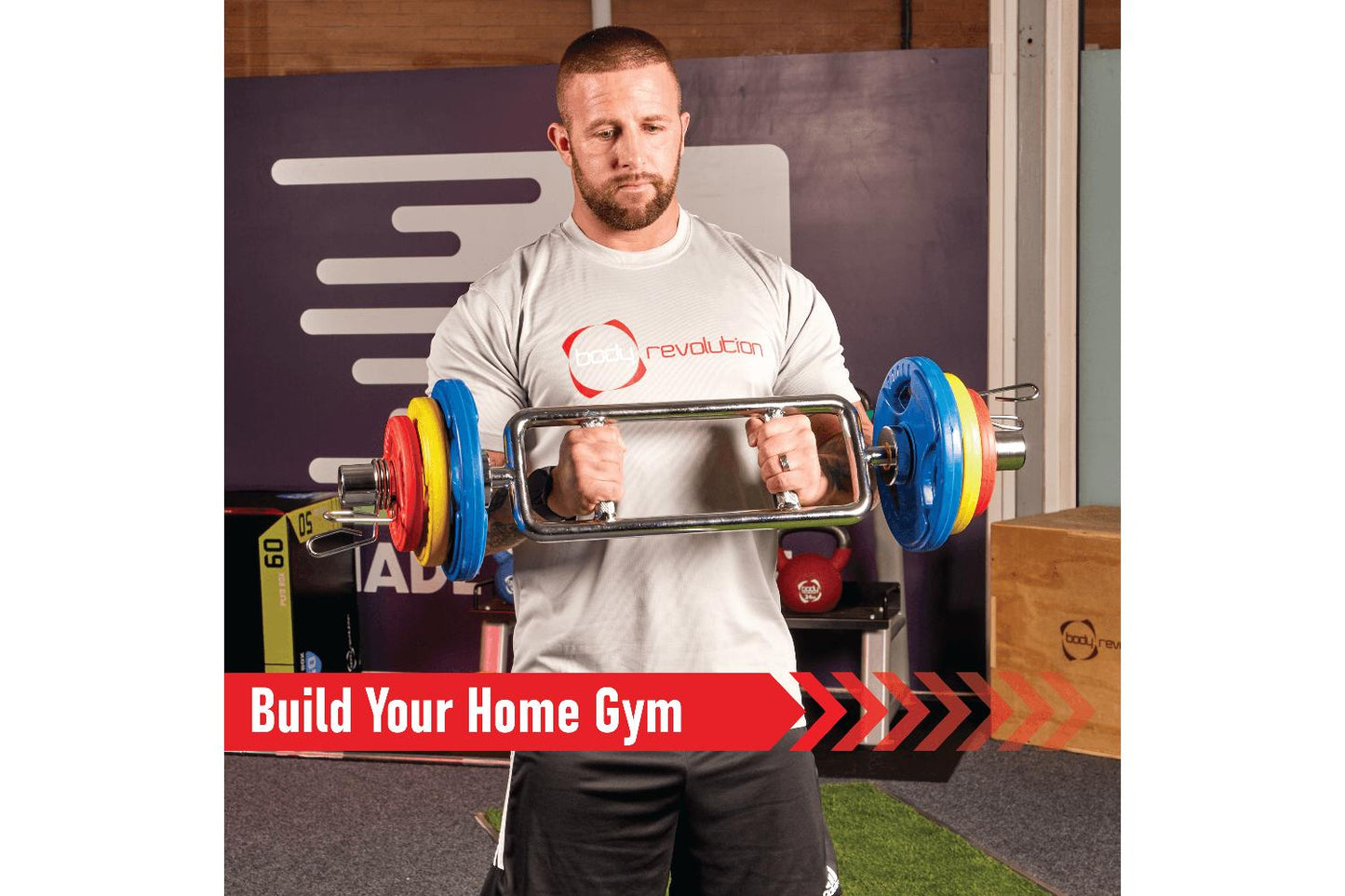 Olympic Tri-grip Rubber Weight Plates Colour Pairs Sets 7.5kg