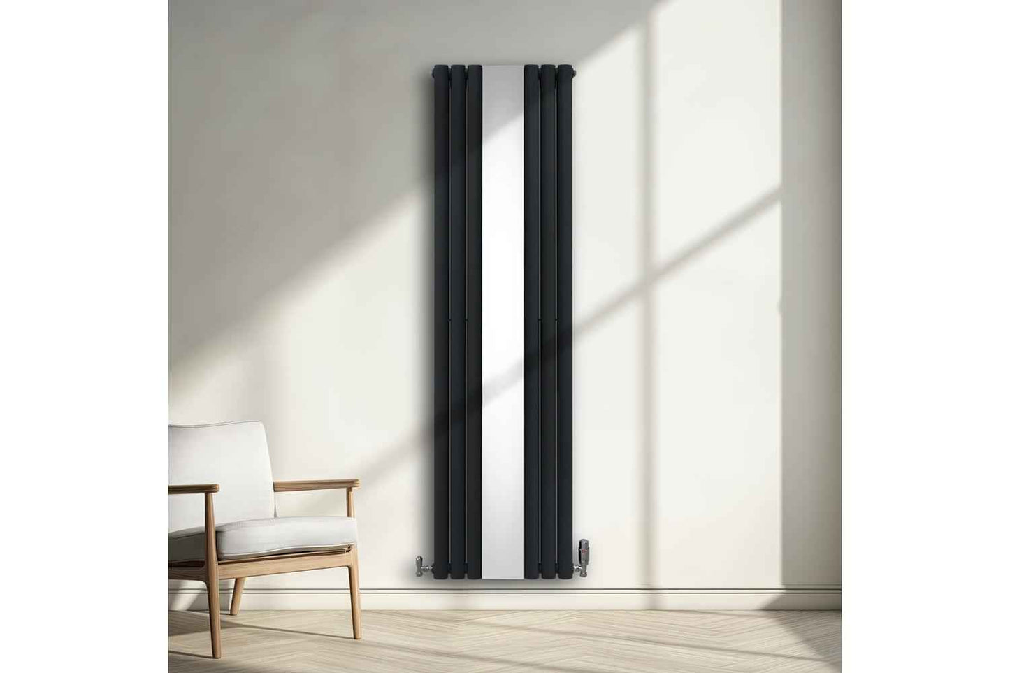 Monstershop 10726 - Oval Mirror Radiator & Valves - 1800mm X
