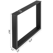Load image into Gallery viewer, SucceBuy 2PCS Table Legs Steel 2204LBS /1000KG Load Square Shape with Pre-Drilled Holes for Home Use Commercial Bar Hotel Office - AMOCART
