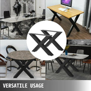 Load image into Gallery viewer, SucceBuy 2PCSMetal Table Legs Steel 2204LBS/1000KG Load  X-Shape with Pre-Drilled Holes for Home Use Commercial Bar Hotel Office - AMOCART
