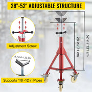 Load image into Gallery viewer, Amocart Pipe Holding Stand Folding Tripod Jack 3 Types Heights 12in Pipeworking Supporting Clamped Tool with Roller Head
