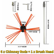 Load image into Gallery viewer, SucceBuy Chimney Sweep Kit 39in Nylon Chimney Rods and Brush Head Electric Drill Drive Sweeping Cleaning Tool for Fireplace
