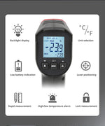 UNI-T Infrared Thermometer UT306S UT306C Non-contact Industrial Laser Digital Temperature Meter Temperature Gun Tester -50-500