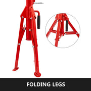 Load image into Gallery viewer, SucceBuy Pipe Holding Stand V-Head 1107A 1107C 1107 w/ 2/4 Ball Transfer Folding Tripod Jack Pipeworking Supporting Clamped Tool
