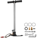 Amocart 3 Stage PCP Pump 30MPa 4500PSI Pressure Gauge Air Hand Stirrup Pump for Car Bicycle Tire Scuba Tank Paintball Filling
