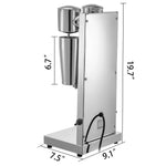 Amocart Milk Shake Machine 800ML Commercial Auto Double Cups Milkshaker Stainless Steel Shaking Maker Bubble Boba Drink Mixer