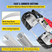 Load image into Gallery viewer, Amocart Portable BandSaw 5Inch Cutting Capacity Cordless Variable Speed 10Amp Motor Deep Cut Bandsaw for Metal Wood Pipes Rebar
