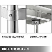 Load image into Gallery viewer, Amocart 4-Tier Stainless Steel Commercial Storage Rack Shelf for Kitchen Warehouse Garage Storing Kitchenware
