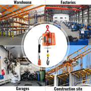 Bild in Galerie-Viewer laden, SucceBuy 500kg/1100lbs Electric Hoist Winch Portable Crane 25ft Lifting Height Wired Remote Control for Transportation
