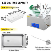 Load image into Gallery viewer, SucceBuy 1.3L 2L 3L 6L 10L 15L 22L 30L Ultrasonic Cleaner Lave-Dishes Portable Washing Machine Ultrasound Home Clean Appliances
