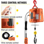 Amocart 500kg/1100lbs Electric Hoist Winch Portable Crane 25ft Lifting Height Wired Remote Control for Transportation