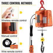 Bild in Galerie-Viewer laden, SucceBuy 500kg/1100lbs Electric Hoist Winch Portable Crane 25ft Lifting Height Wired Remote Control for Transportation
