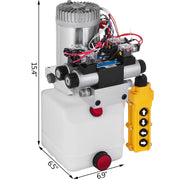 Load image into Gallery viewer, SucceBuy 12V DC Double Acting Solenoid Hydraulic Power Pack Car Jack With 4.5L Tank Reservoir Dump Trailer Electric Lifting Tool
