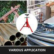 Load image into Gallery viewer, SucceBuy Pipe Holding Stand V-Head 1107A 1107C 1107 w/ 2/4 Ball Transfer Folding Tripod Jack Pipeworking Supporting Clamped Tool
