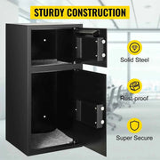 Load image into Gallery viewer, Amocart 33" Double Door Safe Deposit Box Secret Hidden Piggy Bank Steel Separate Storage Space Electronic Lock for Office Home
