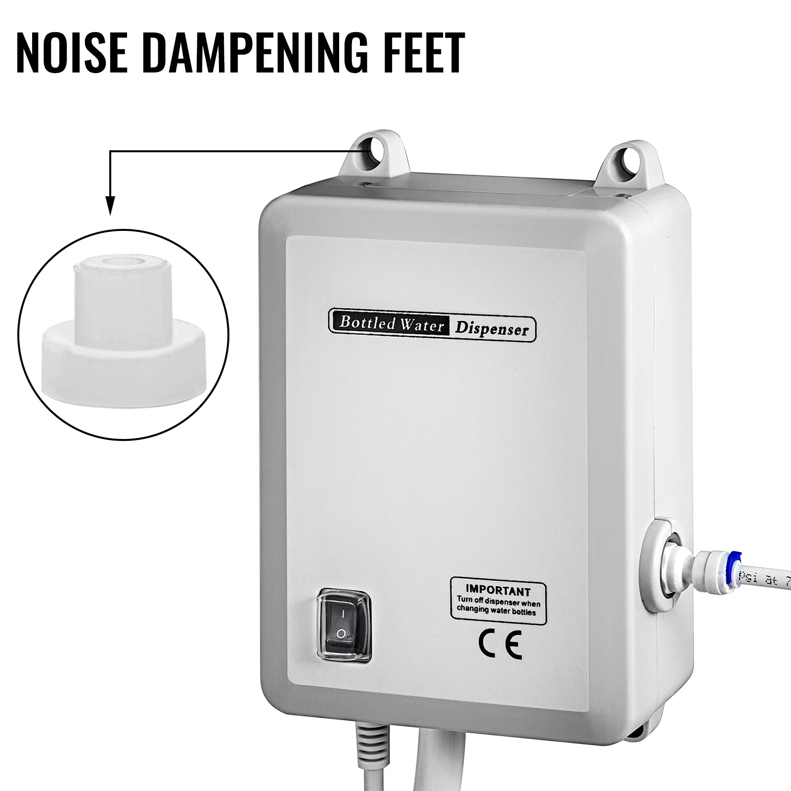 SucceBuy Bottled Water Dispensing Pump w/PE Pipe 1 Gal/MIN 40 PSI for Coffee Tea Machine Water Dispenser Refrigerator Ice Maker