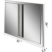 Load image into Gallery viewer, Amocart Stainless Steel BBQ Cabinet Access Door W/ Recessed Handle for Indoor/Outdoor Kitchen BBQ Island Kitchen Sink Fireplace
