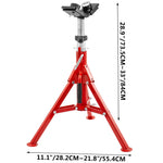 SucceBuy Pipe Holding Stand V-Head 1107A 1107C 1107 w/ 2/4 Ball Transfer Folding Tripod Jack Pipeworking Supporting Clamped Tool