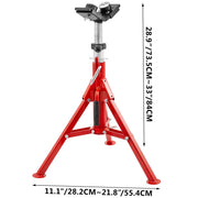 Load image into Gallery viewer, SucceBuy Pipe Holding Stand V-Head 1107A 1107C 1107 w/ 2/4 Ball Transfer Folding Tripod Jack Pipeworking Supporting Clamped Tool
