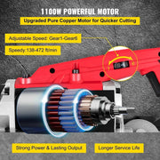 Load image into Gallery viewer, Amocart Portable BandSaw 5Inch Cutting Capacity Cordless Variable Speed 10Amp Motor Deep Cut Bandsaw for Metal Wood Pipes Rebar
