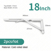 Load image into Gallery viewer, KAK 2pcs Folding Shelf Bracket Heavy Duty Stainless Steel Collapsible Shelf Bracket Hardware for Table Work RV Car Saving Space
