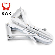 Load image into Gallery viewer, KAK 2pcs Folding Shelf Bracket Heavy Duty Stainless Steel Collapsible Shelf Bracket Hardware for Table Work RV Car Saving Space
