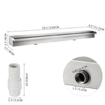 SucceBuy Waterfall Pool Fountain Stainless Steel Pipe Connector Spillway Garden Outdoor Pond Rectangular Swimming Pool Fountain