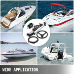 Amocart Hydraulic Boat Steering Kit 300HP Hydraulic Steering Kit Helm Pump/Cylinder/Wheel 18ft Hose Hydraulic Steering Seal Kit