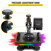 Bild in Galerie-Viewer laden, SucceBuy 12x10Inch Dual Digital Heat Press Machine 650W Swing Away 360 Degree Rotation Transfer Sublimation Printing for T-Shirt
