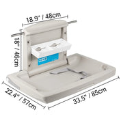 Charger l'image dans la visionneuse de galerie, Amocart Baby Changing Station Commercial Wall Mount Baby Diaper Changing Table Fold Down Vertical Restroom Baby Changing Table
