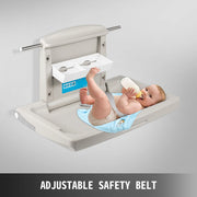 Charger l'image dans la visionneuse de galerie, Amocart Baby Changing Station Commercial Wall Mount Baby Diaper Changing Table Fold Down Vertical Restroom Baby Changing Table
