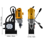 SucceBuy Magnetic Drill Press 750W 1680W Stepless Speed Multifunctional Electric Bench Drilling Machine Dustproof Cooling Hole