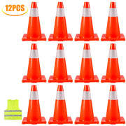 Load image into Gallery viewer, Amocart PVC 18/28/36 Inch Traffic Safety Parking Cones Reflective Collars Higher Warning for Traffic Control Construction Sites
