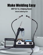 WEP 927-II 2 Helping Hands Electric Soldering Iron Station Digital Display 60W Soldering iron Kit Temperature Adjust Welding Too
