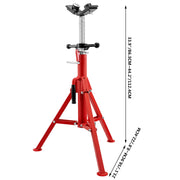 Load image into Gallery viewer, SucceBuy Pipe Holding Stand V-Head 1107A 1107C 1107 w/ 2/4 Ball Transfer Folding Tripod Jack Pipeworking Supporting Clamped Tool
