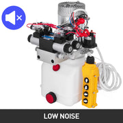 Load image into Gallery viewer, SucceBuy 12V DC Double Acting Solenoid Hydraulic Power Pack Car Jack With 4.5L Tank Reservoir Dump Trailer Electric Lifting Tool
