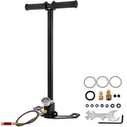 Bild in Galerie-Viewer laden, Amocart 3 Stage PCP Pump 30MPa 4500PSI Pressure Gauge Air Hand Stirrup Pump for Car Bicycle Tire Scuba Tank Paintball Filling
