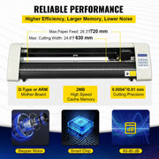 Charger l'image dans la visionneuse de galerie, SucceBuy Machine de découpe de vinyle/traceur 28 pouces avec 3 lames, écran LCD rétroéclairé et logiciel SIGNMASTER blanc
