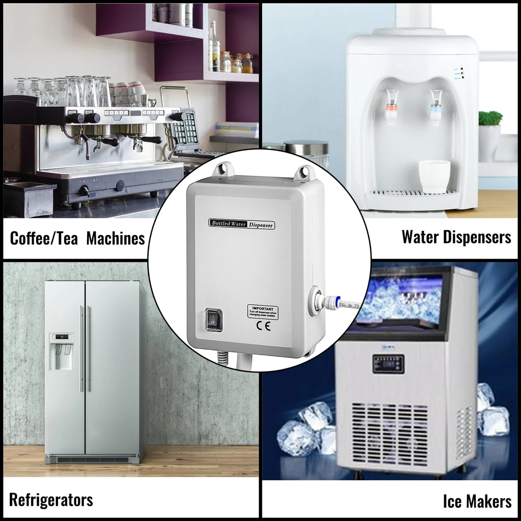SucceBuy Bottled Water Dispensing Pump w/PE Pipe 1 Gal/MIN 40 PSI for Coffee Tea Machine Water Dispenser Refrigerator Ice Maker