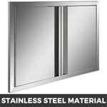 Amocart Stainless Steel BBQ Cabinet Access Door W/ Recessed Handle for Indoor/Outdoor Kitchen BBQ Island Kitchen Sink Fireplace