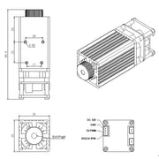 Load image into Gallery viewer, LASER TREE 4w 5W Laser Module 450nm Laser Head Blue Laser for Cnc Laser Engraving Cutting Machine WoodWorking DIY Tools
