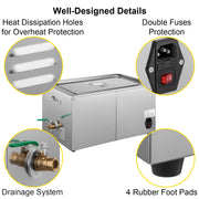 Load image into Gallery viewer, SucceBuy 1.3L 2L 3L 6L 10L 15L 22L 30L Ultrasonic Cleaner Lave-Dishes Portable Washing Machine Ultrasound Home Clean Appliances
