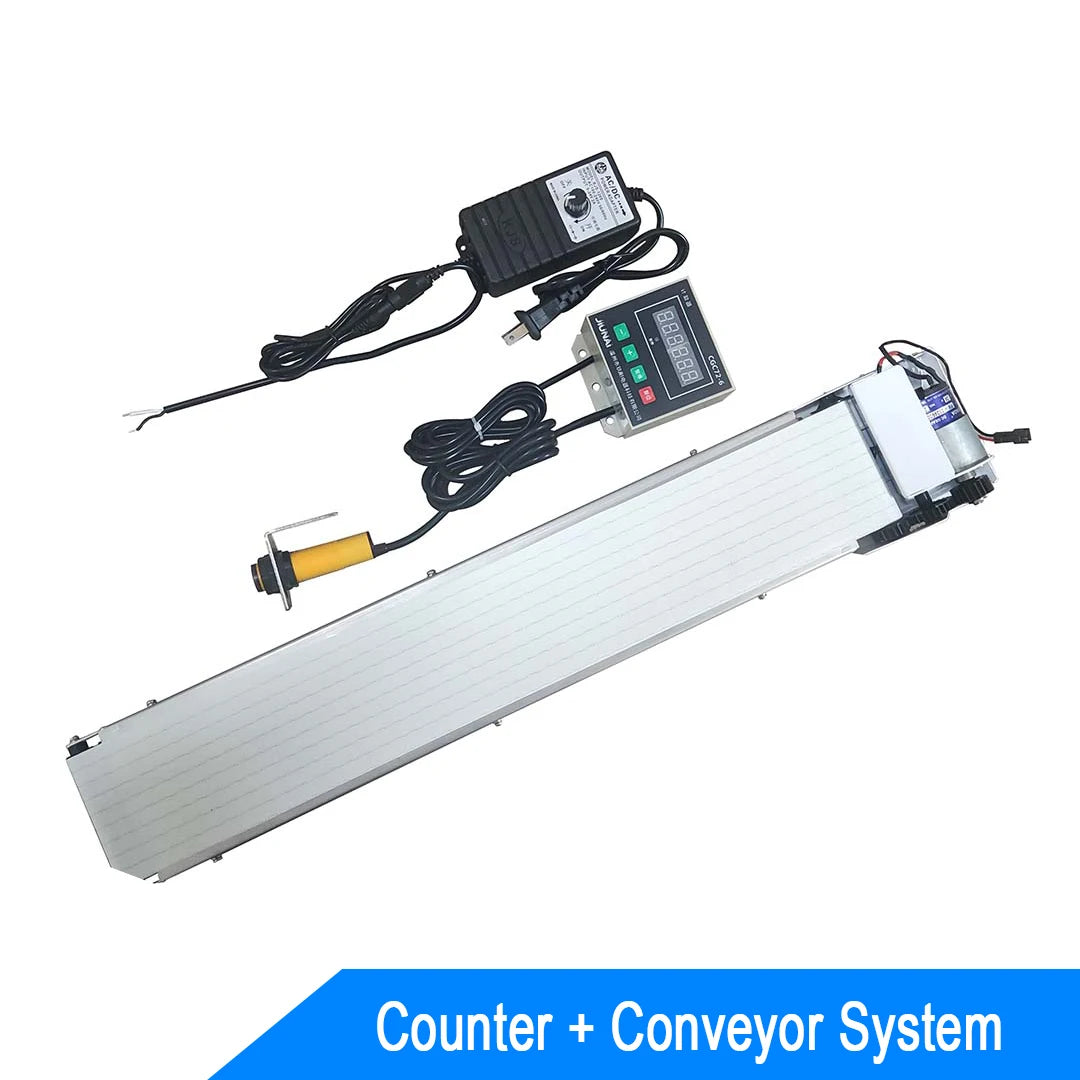 Small Conveyor Belt  with Infrared Induction Counter DC24V Length 550mm Equipment Register Production Line Number Display