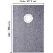 Load image into Gallery viewer, Amocart Waterproofing Shower Kit 38''x60'' Shower Kit Tray With Offset Drain PVC Or ABS 4" Stainless Steel Grate 2 Cuttable

