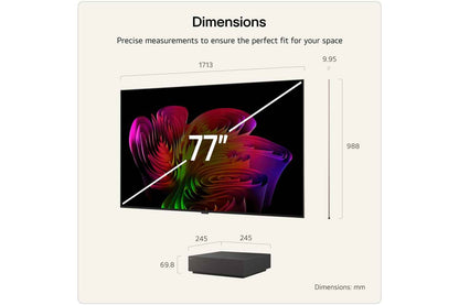 LG W6 77" OLED Evo AI 4K UHD Smart TV (2026) | OLED77W69LA.AEK