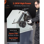 Charger l'image dans la visionneuse de galerie, SucceBuy 2.2KW Electric Roll Bending Machine with 180° Maximum Bending Angle Support Horizontal/Vertical Operation (220V 60Hz)

