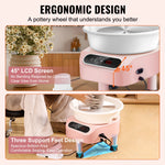 Amocart Pottery Wheel 11inch Pottery Forming Machine Direct Drive Ceramic Wheel 450W Electric Wheel for Pottery with Foot Pedal